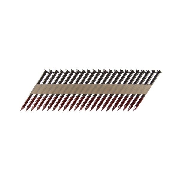 Common Nail, 2-1/2 in L, 33D, Steel, Bright Finish, 2000 PK